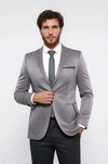 Grey Blazer With Patch Pockets | Wessi