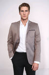 Blazer beige con bolsillos de parche | Wessi
