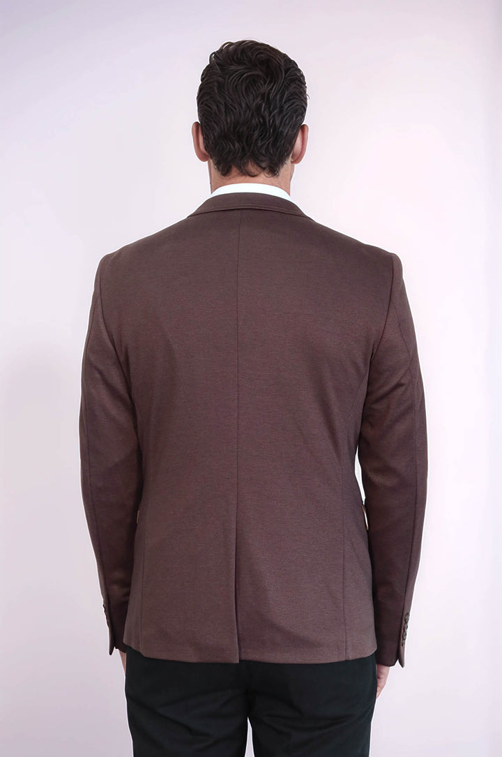 Model Slim Fit Kahverengi Blazer - Wessi