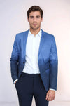 Dar Kesim Pamuk Mavi Blazer - Wessi