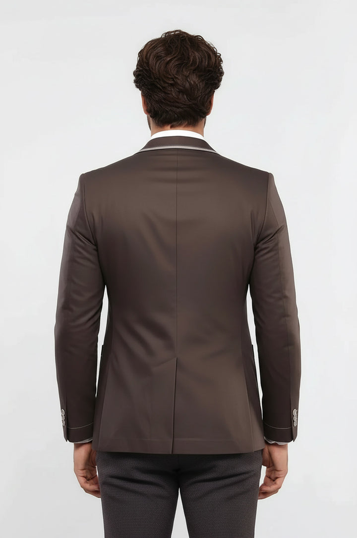 2 Button Bag Pocket Brown Jacket-Wessi