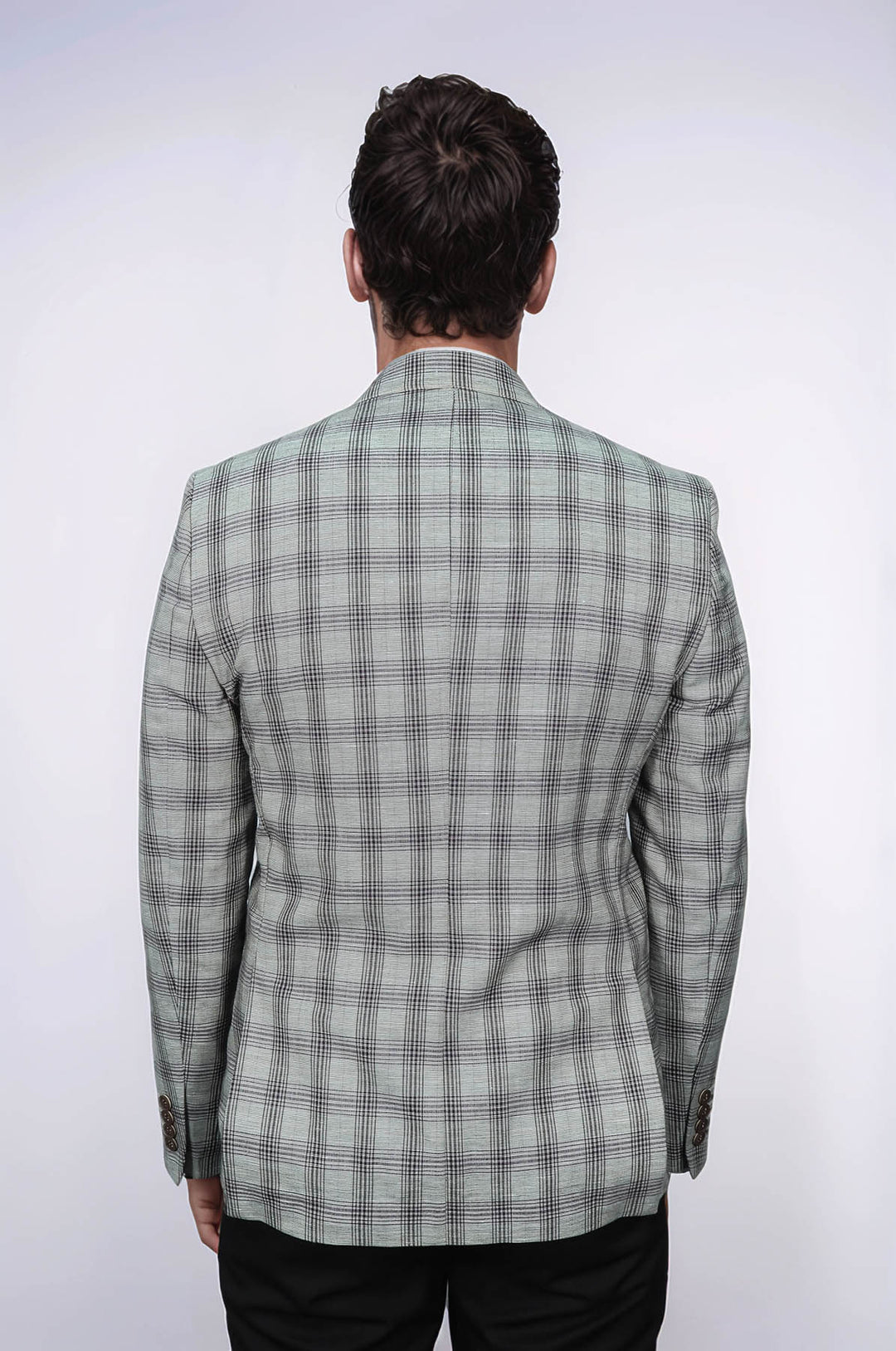 Blazer beige con cuello ancho y puntiagudo de un solo botón - Wessi