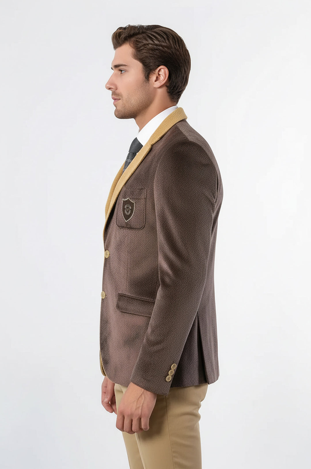 Furry Light Brown Blazer | Wessi