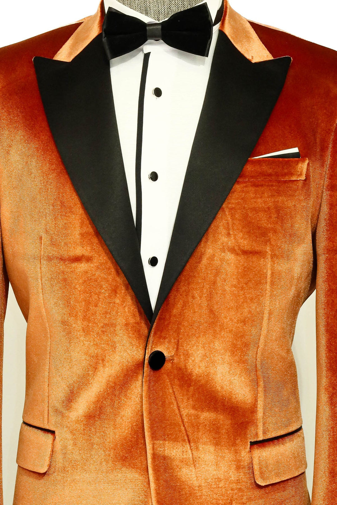 Velvet Slim Fit Single Button Tan Men Prom Blazer