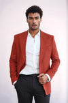 Düz Slim Fit Spor Bordo Erkek Blazer - Wessi