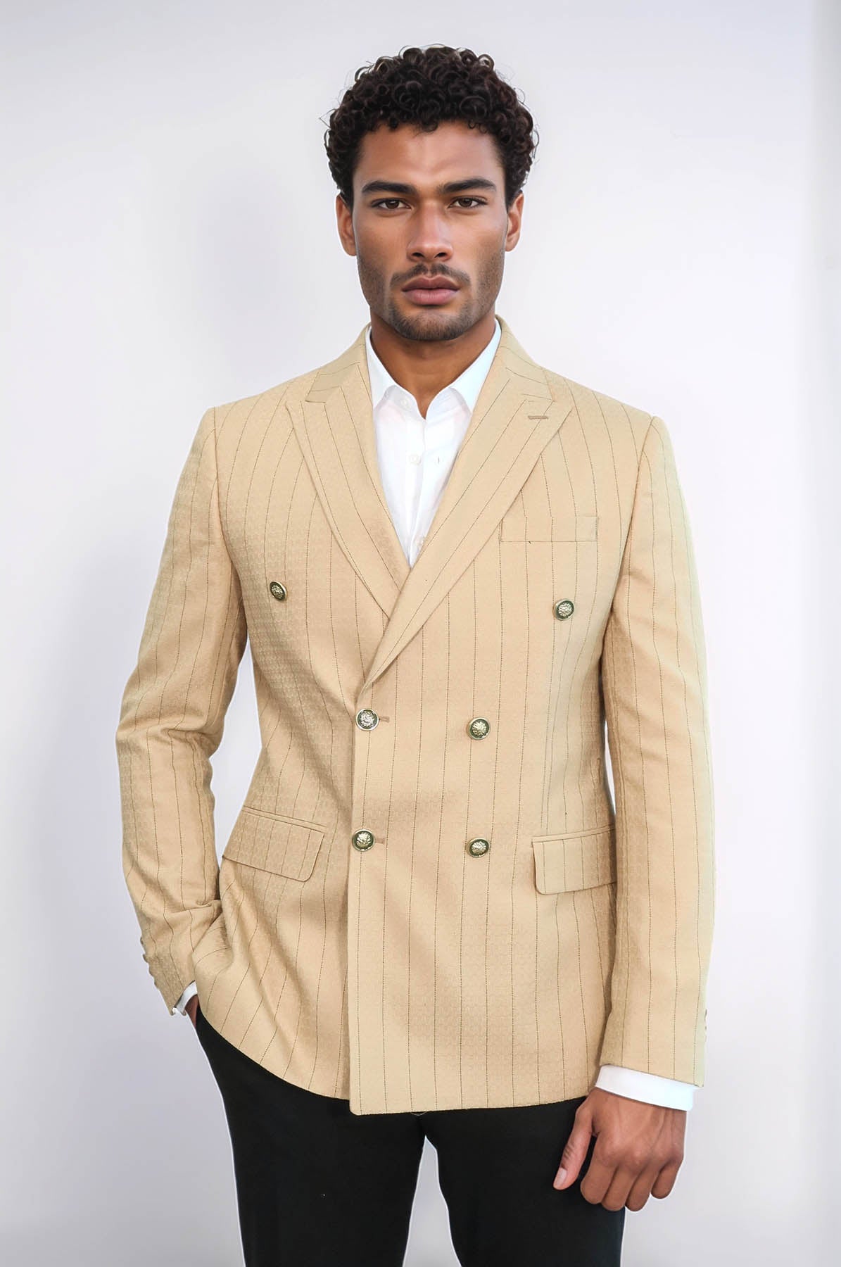 Mens Casual Blazer Slim fit Long Sleeve Jacket Washed Cotton