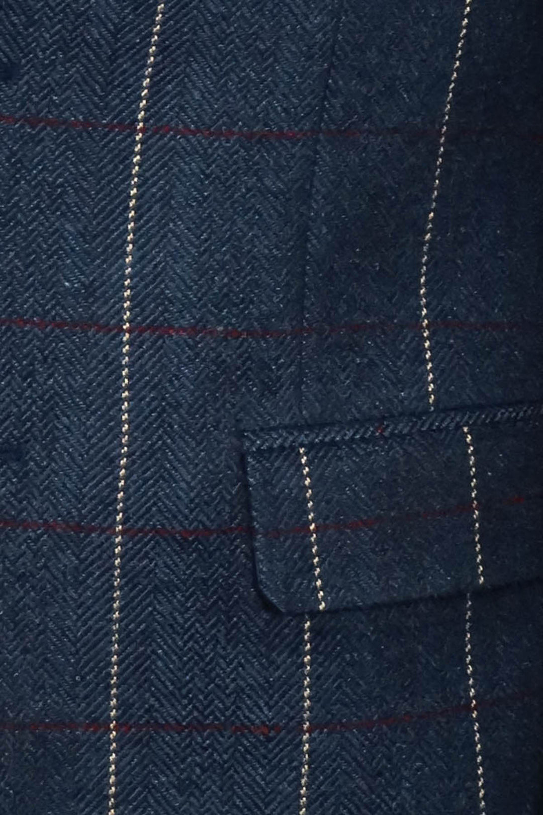 Blazer ajustado de cuadros azul marino - Wessi