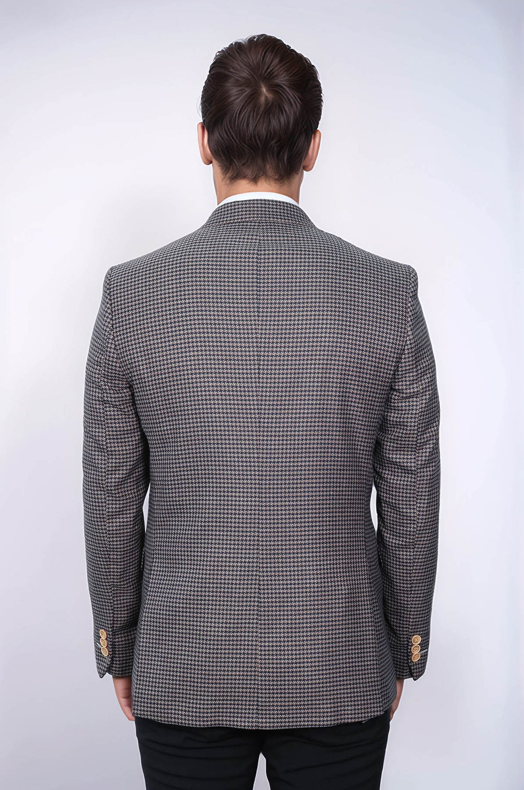 Blazer ajustado azul marino con estampado - Wessi