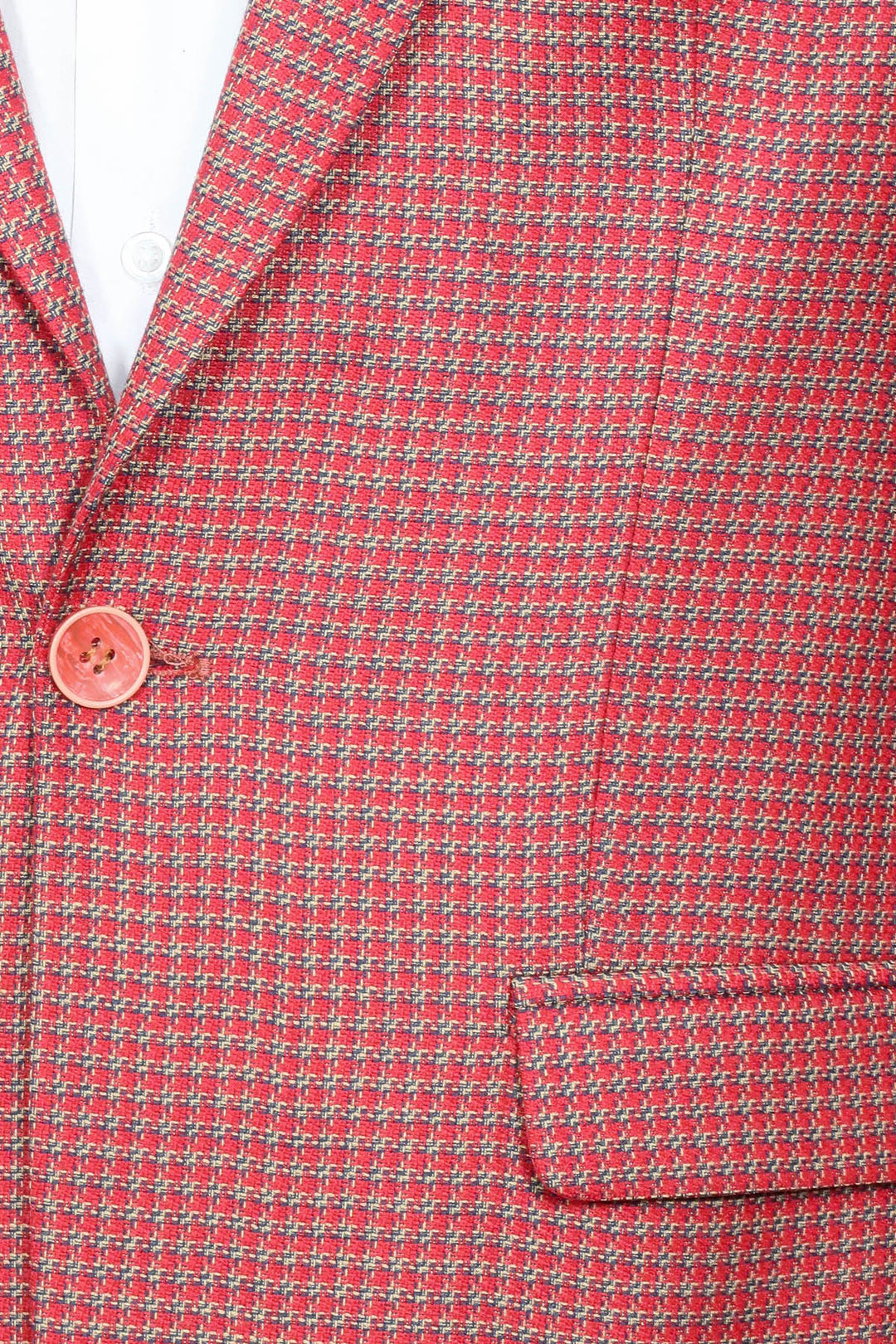 Blazer ajustado en rojo burdeos con estampado - Wessi