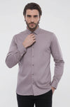 Slim Fit Long Sleeves Grey Men Shirt - Wessi
