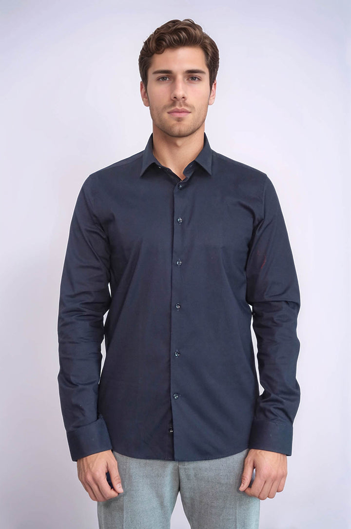 Navy Blue Men's Shirt | Wessi