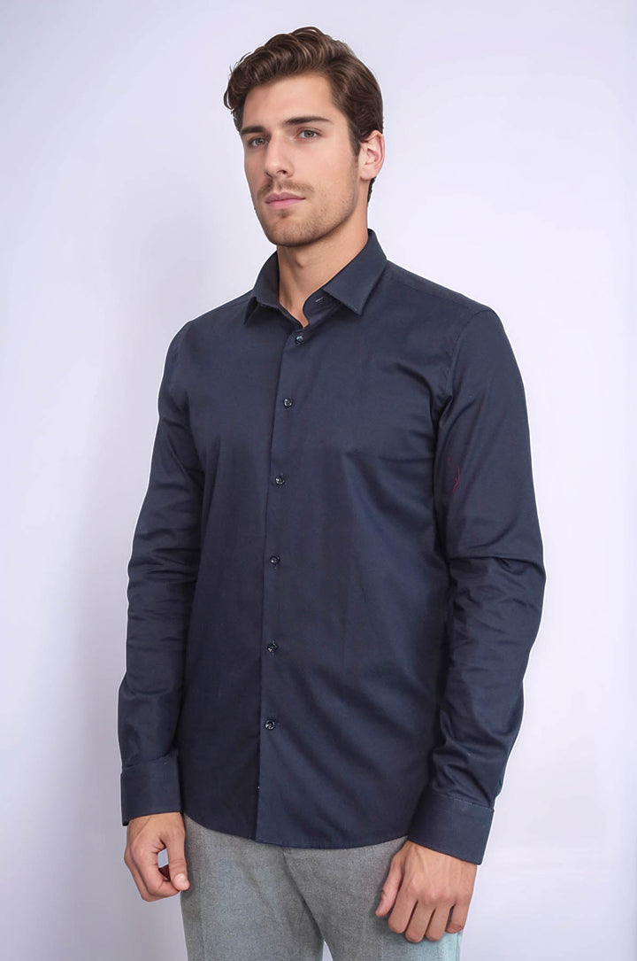 Navy Blue Men's Shirt | Wessi
