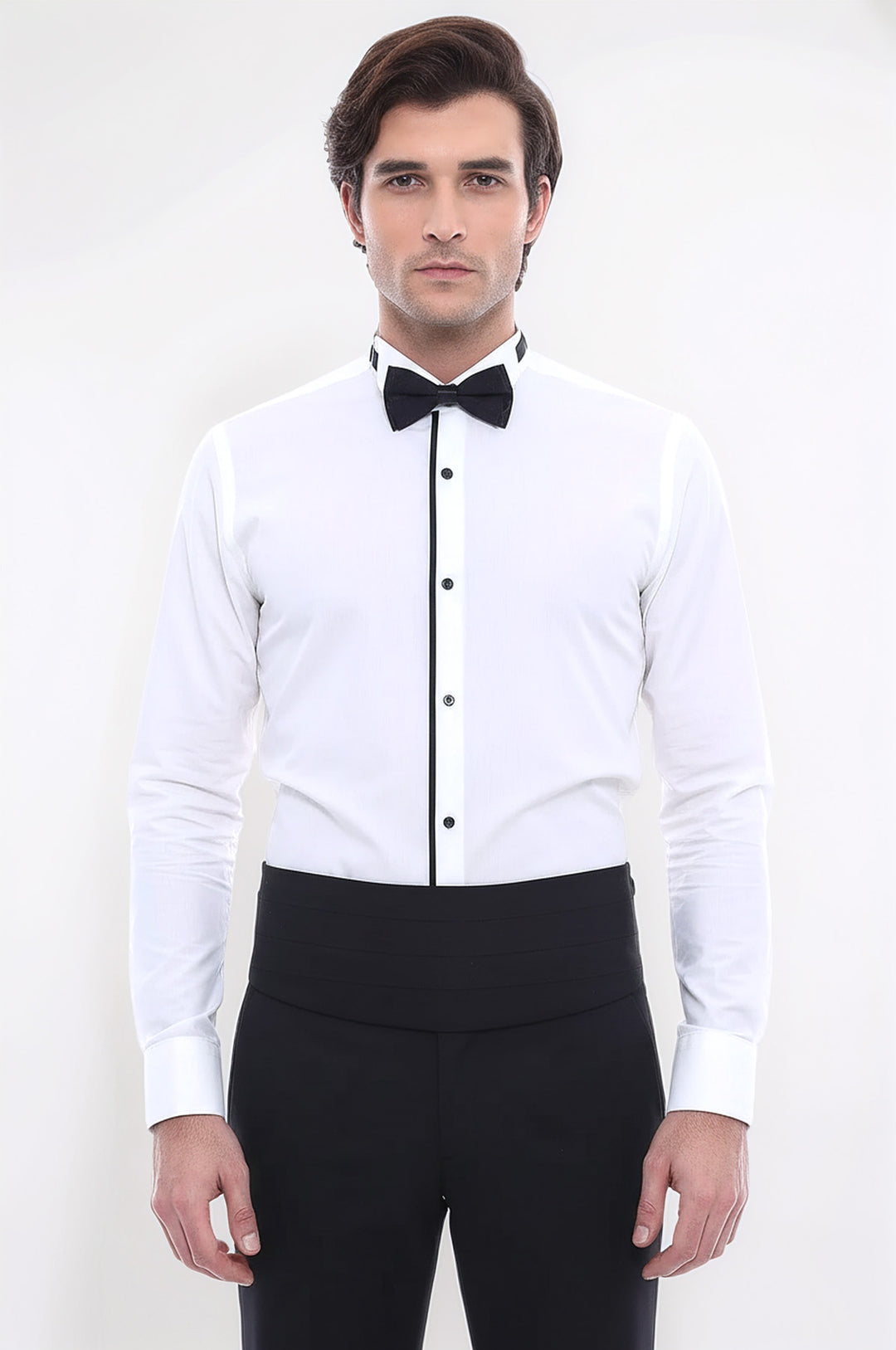 Cream Tuxedo Shirt - Wessi