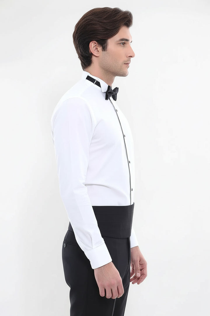 Cream Tuxedo Shirt - Wessi