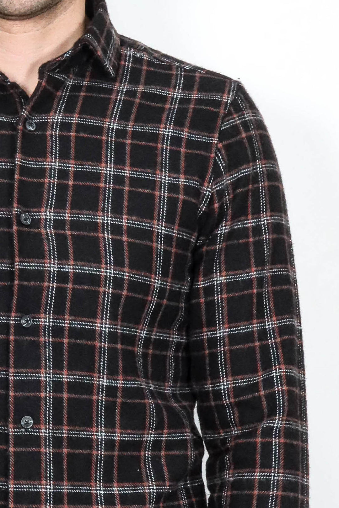 Plaid Black Men Lumberjack Shirt - Wessi