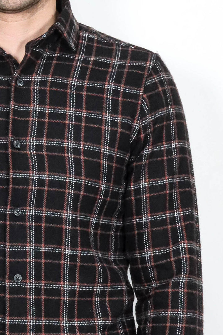 Plaid Black Men Lumberjack Shirt - Wessi