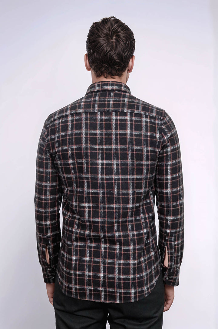Plaid Black Men Lumberjack Shirt - Wessi