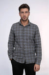 Plaid Dark Grey Men Lumberjack Shirt - Wessi