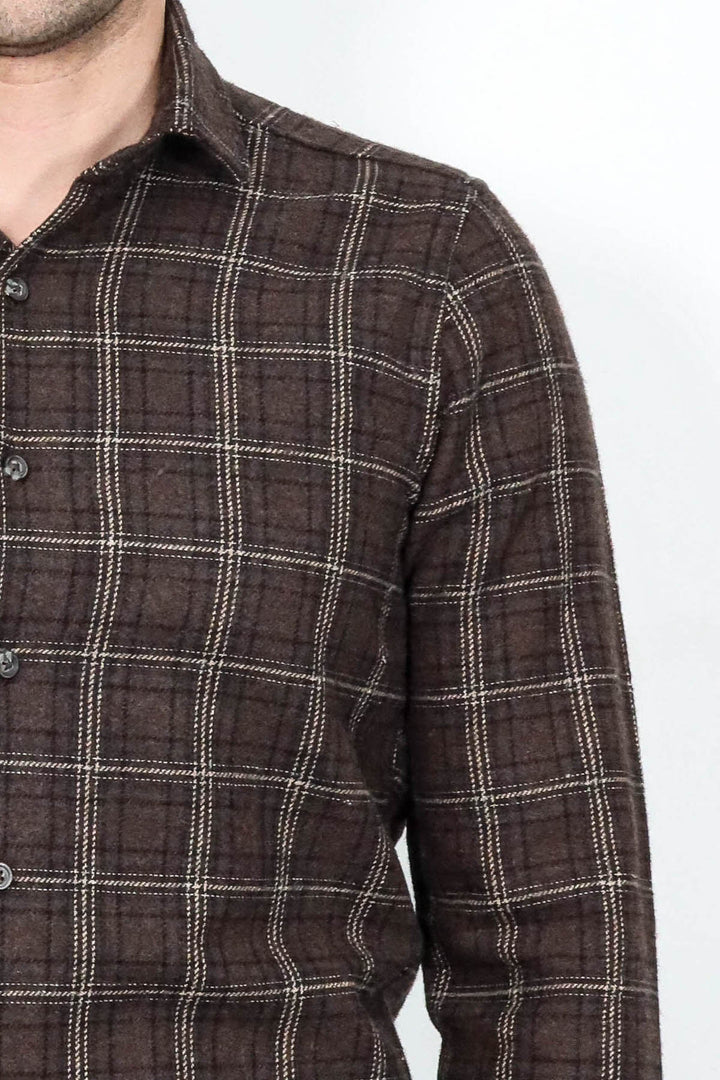 Checked Brown Men Lumberjack Shirt - Wessi