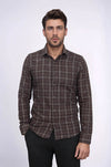 Checked Brown Men Lumberjack Shirt - Wessi