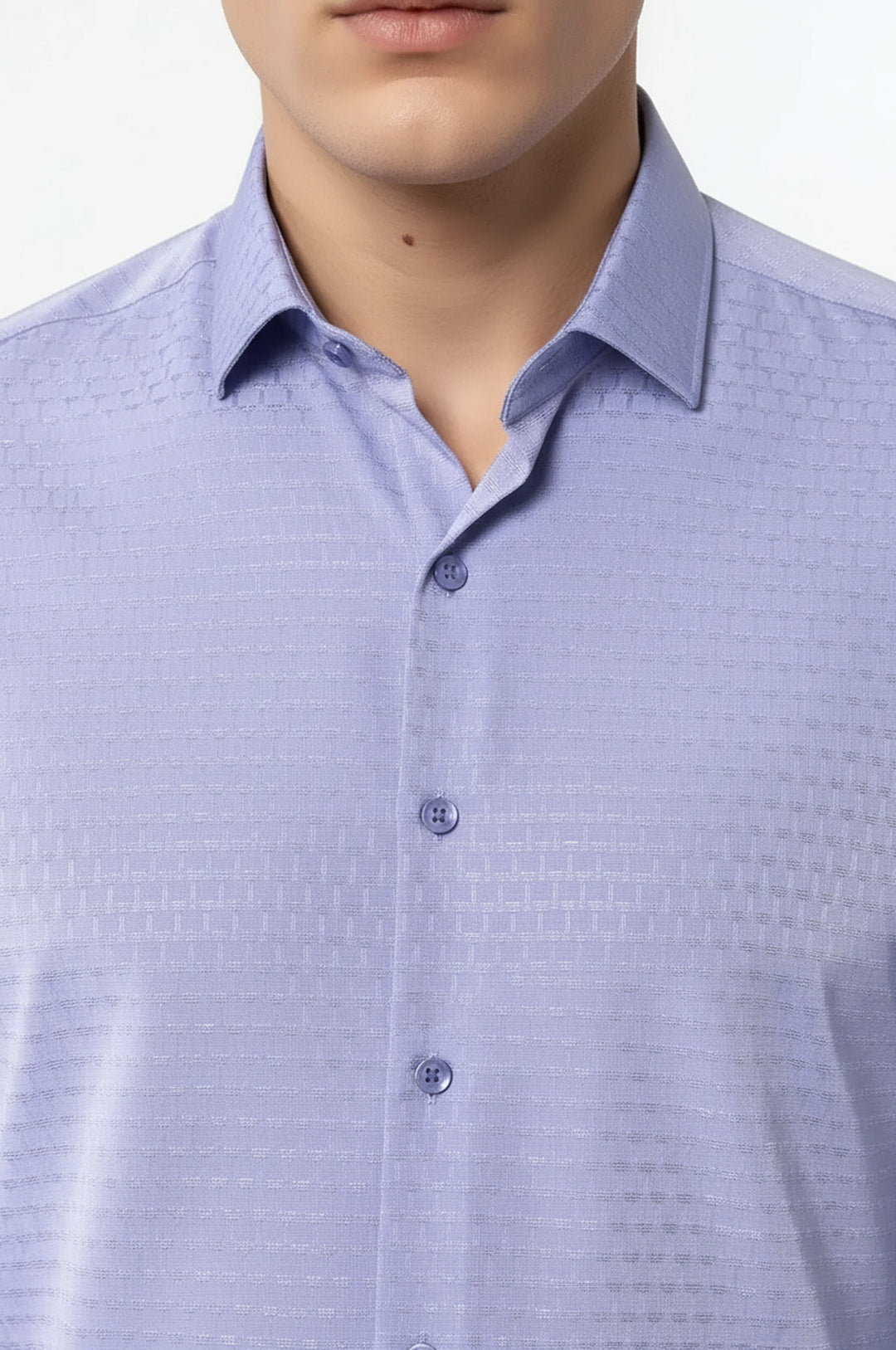 Camisa de manga larga estampada para hombre en azul | Wessi