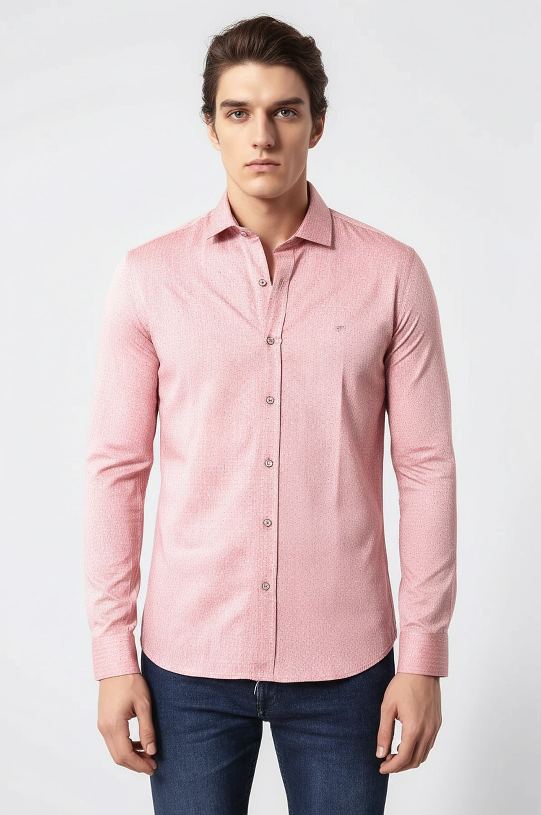 Pink Cotton Shirt for Men | Wessi