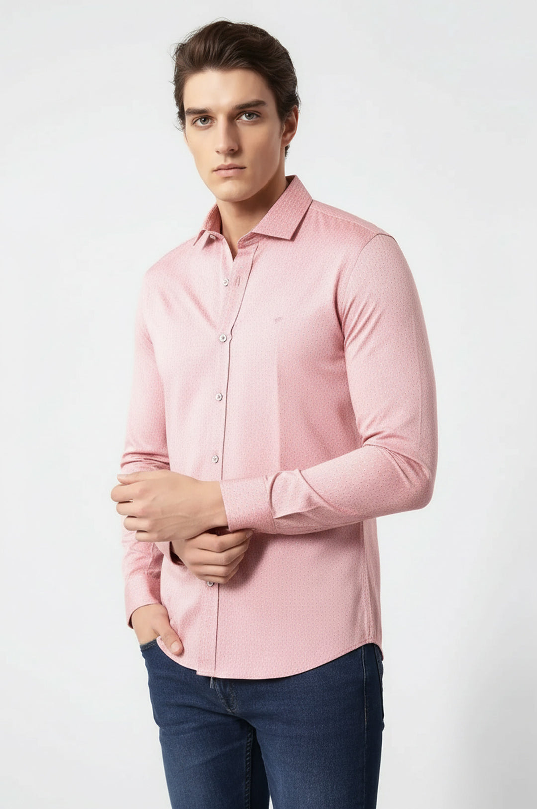 Pink Cotton Shirt for Men | Wessi