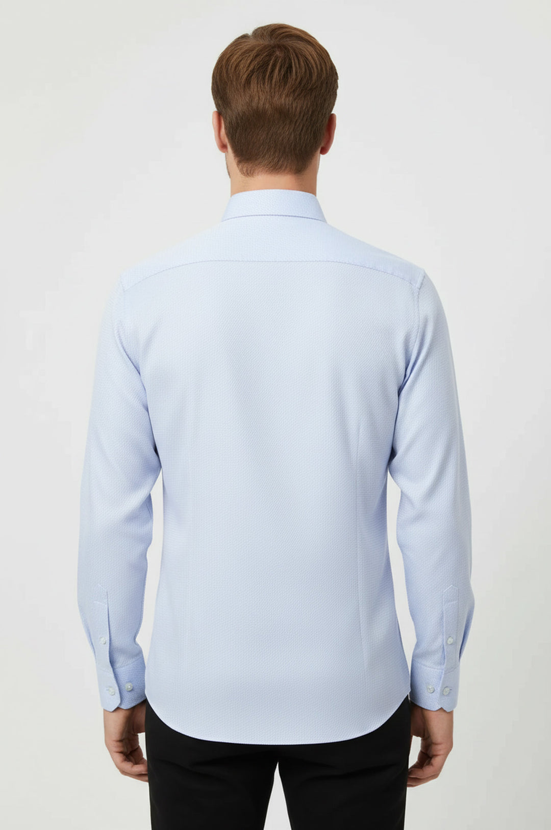 Desenli Rahat Bebek Mavi Gömlek | Batı