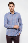 Casual Plaid Blue Shirt | Wessi