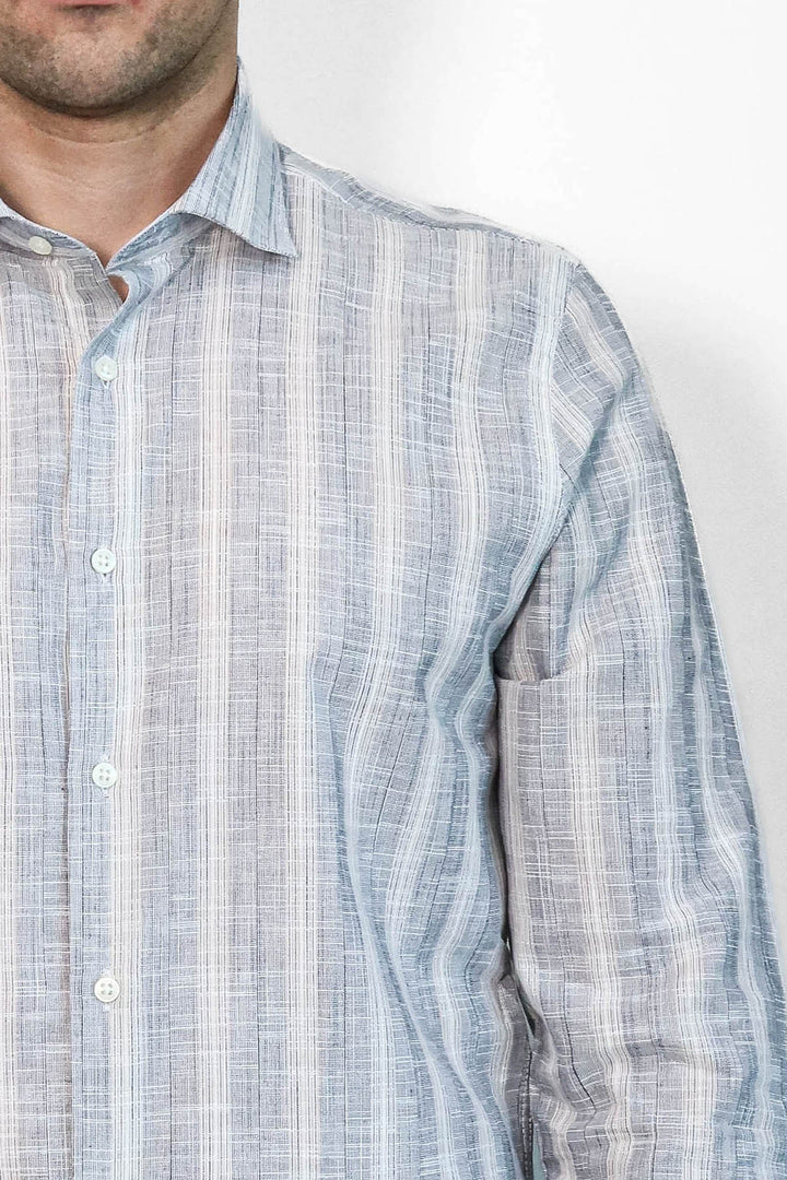 Striped Blue Men's Shirt | Wessi