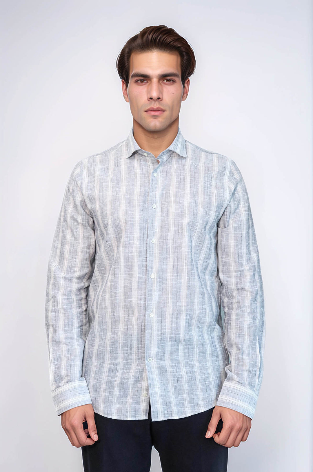 Striped Blue Men's Shirt | Wessi