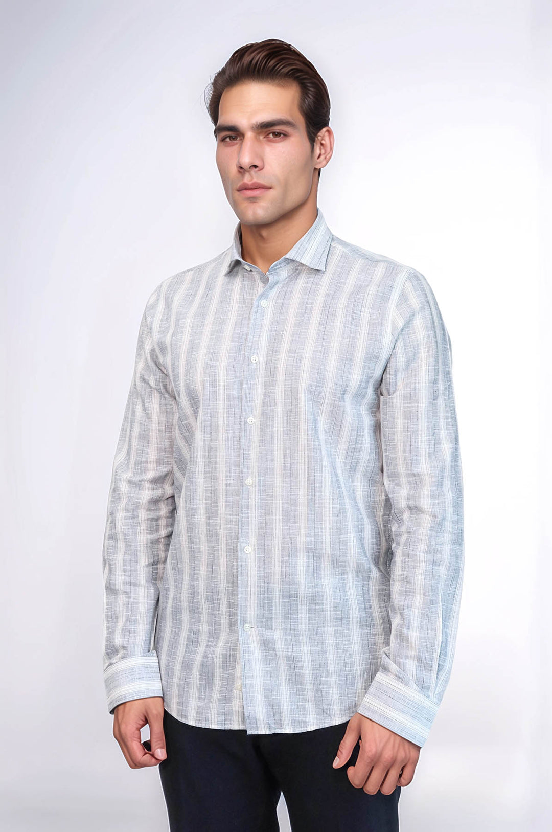 Striped Blue Men's Shirt | Wessi