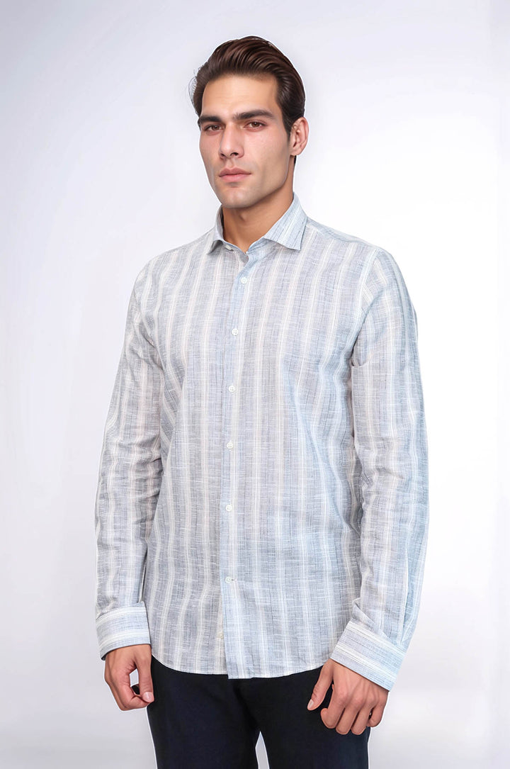 Striped Blue Men's Shirt | Wessi