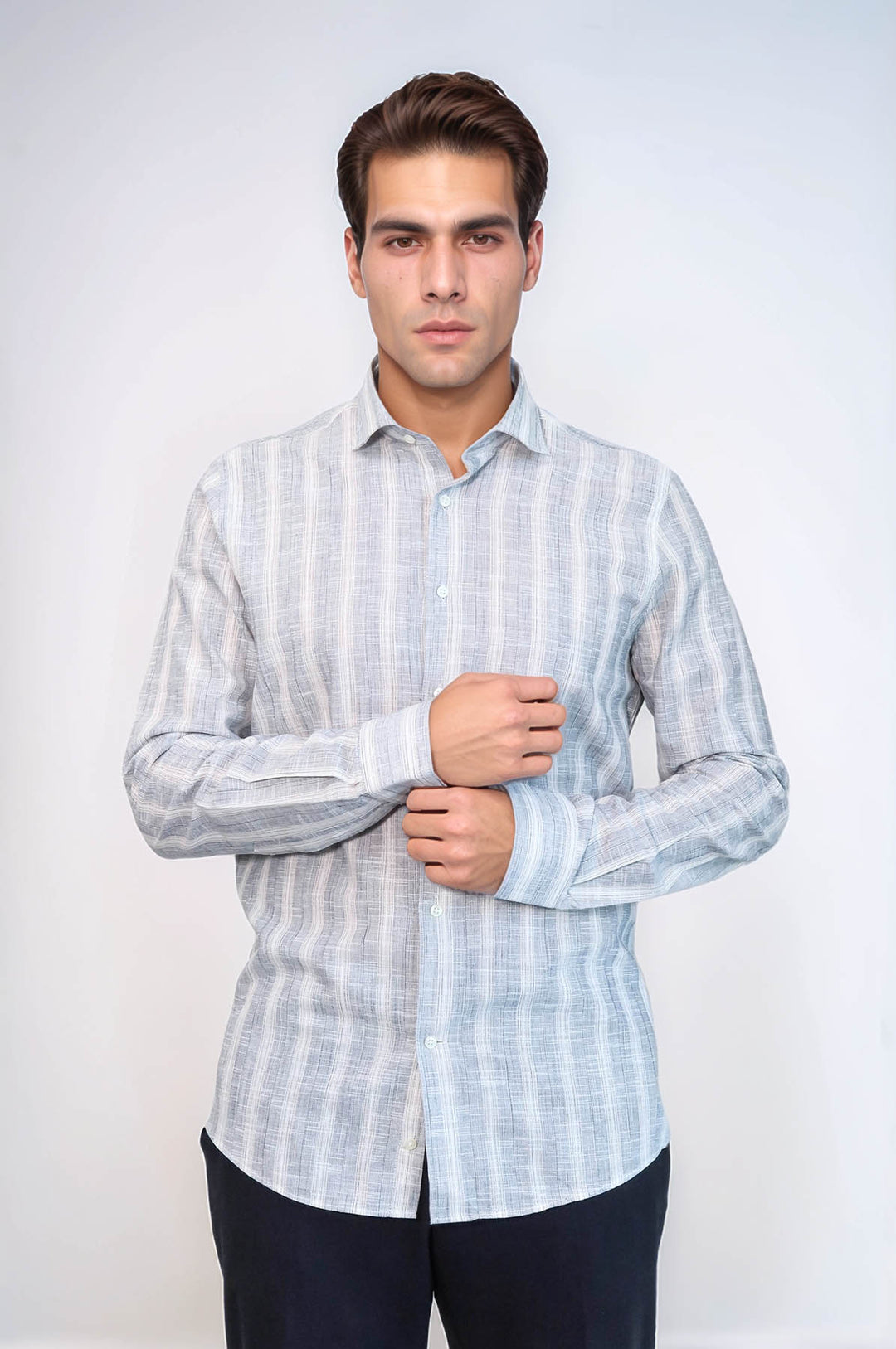 Striped Blue Men's Shirt | Wessi