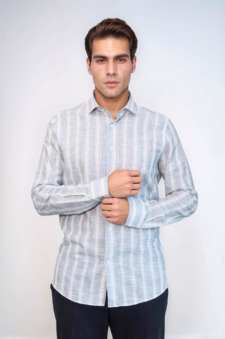 Striped Blue Men's Shirt | Wessi