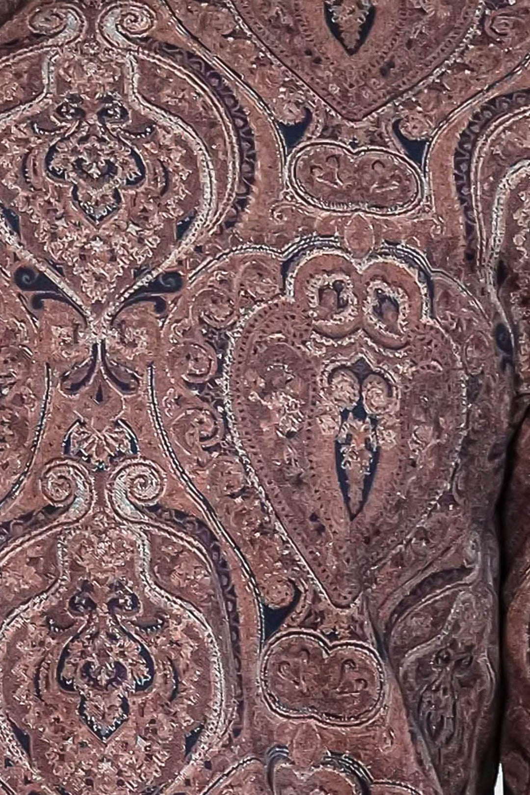 Camisa de hombre de corte ajustado con estampado marrón - Wessi 