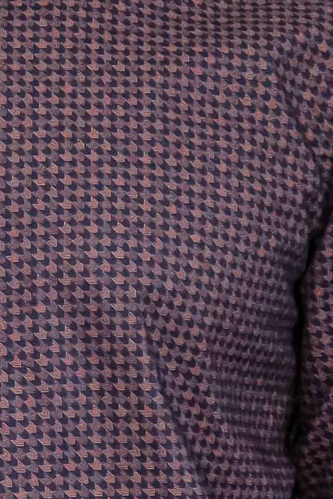 Camisa de hombre entallada en color marrón con estampado de pata de gallo - Wessi