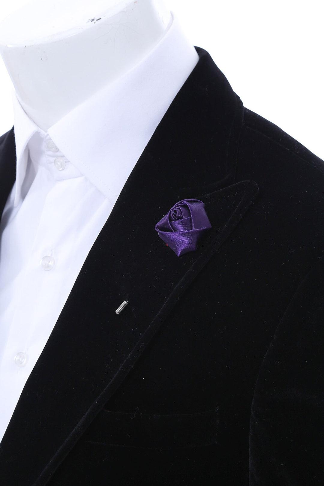 Pin de solapa con flor morada para hombre - Wessi