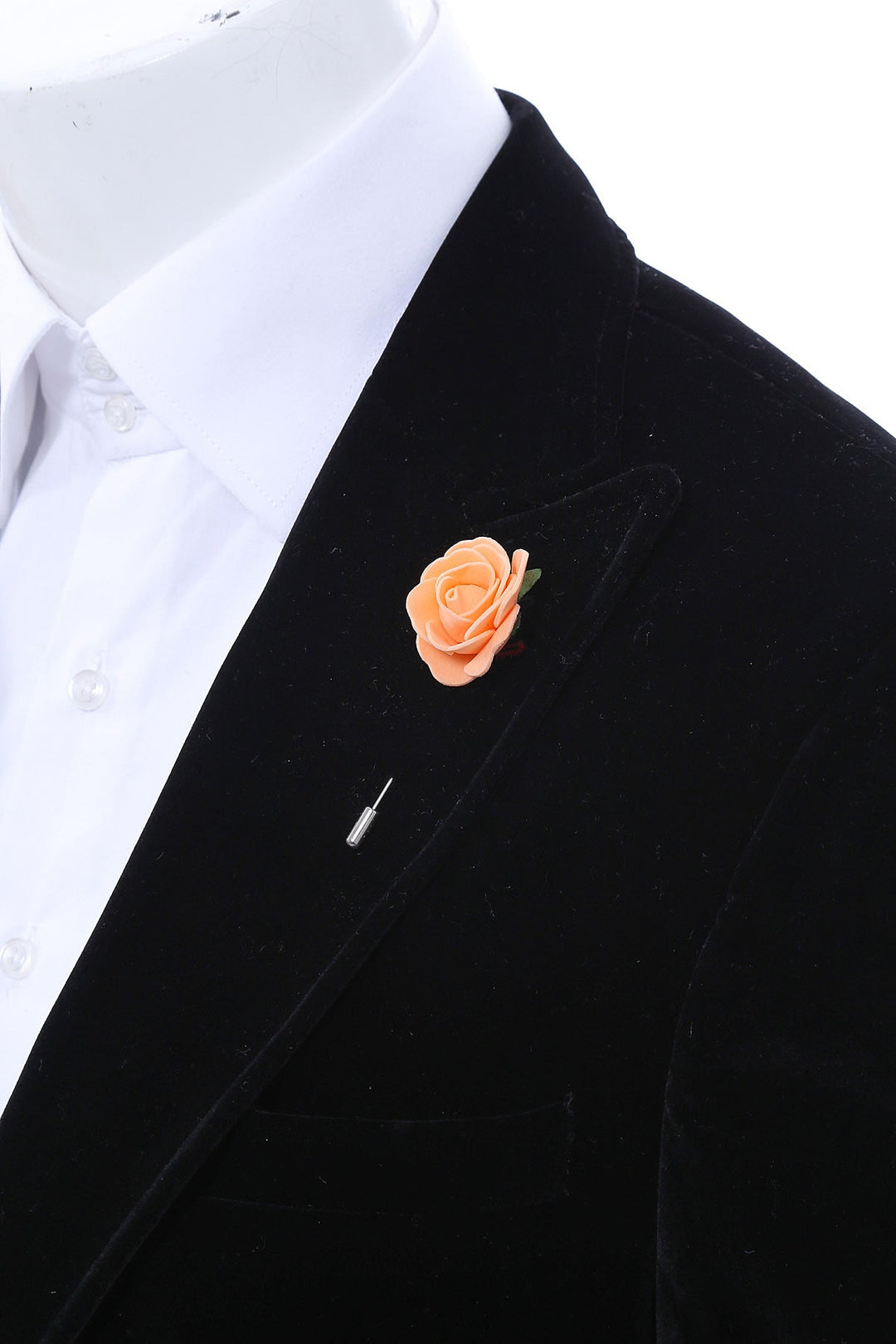 Pin de solapa con diseño de flor de naranja para hombre - Wessi