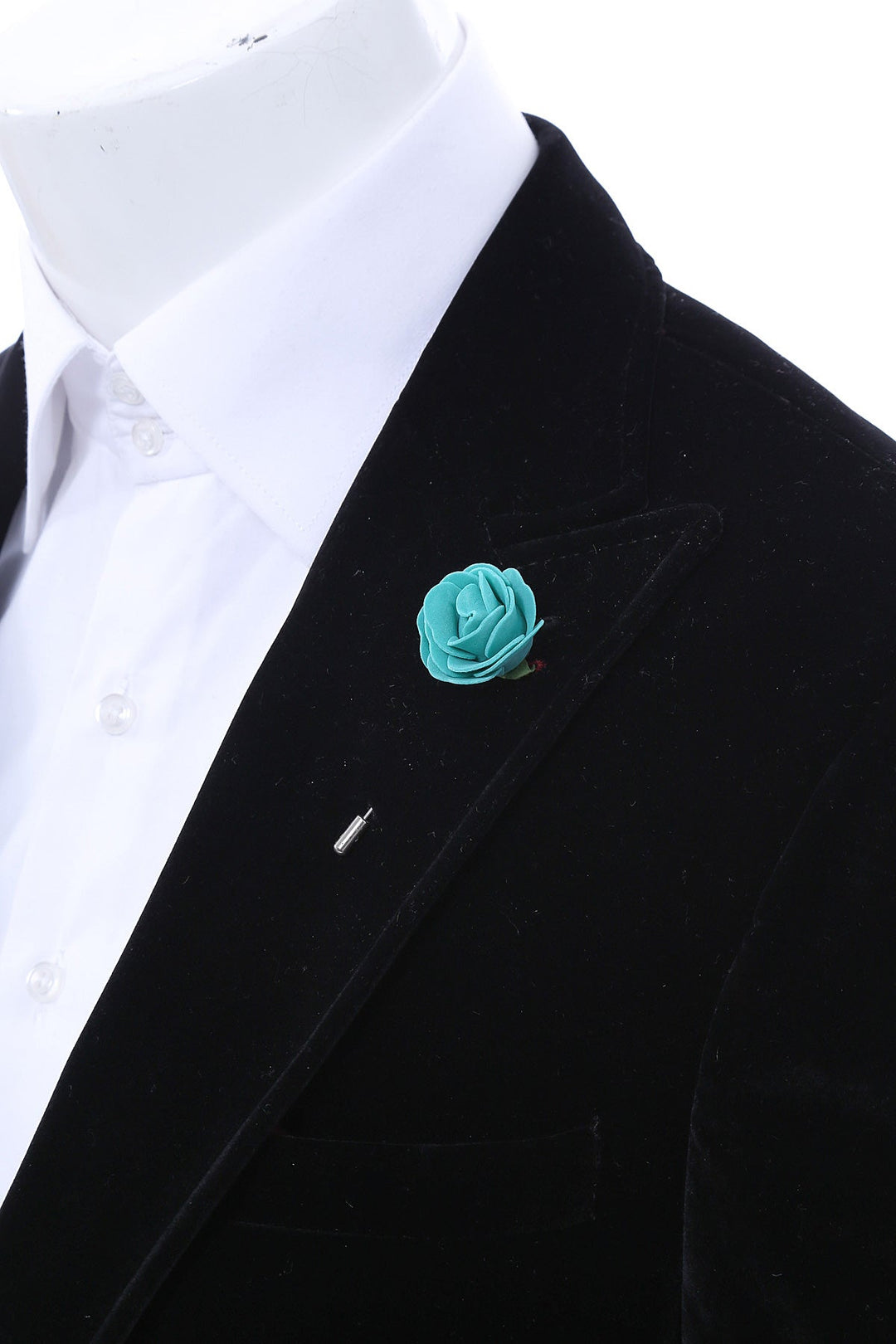 Men Green Blossom Lapel Pin - Wessi