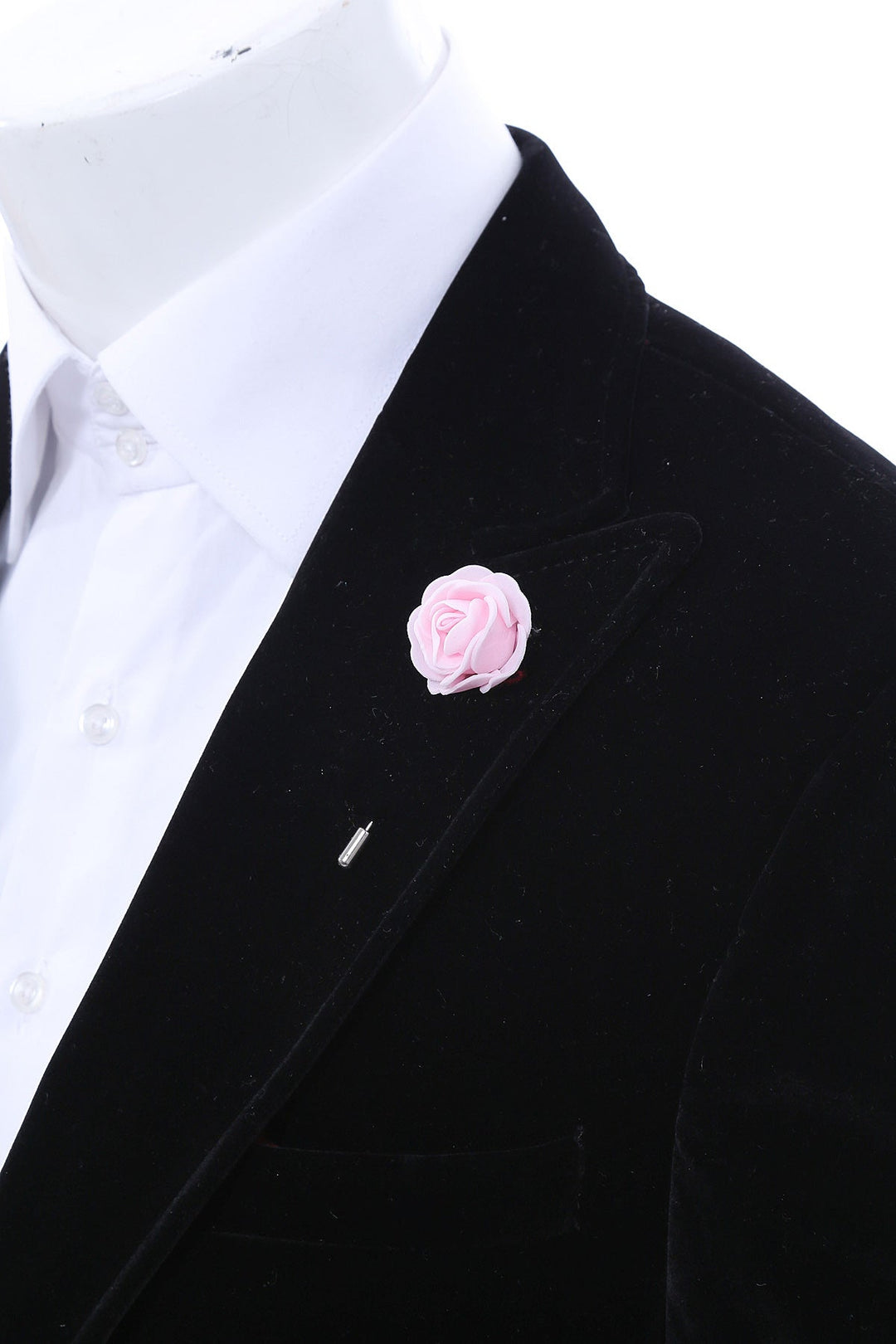 Pin de solapa con flor rosa para hombre - Wessi