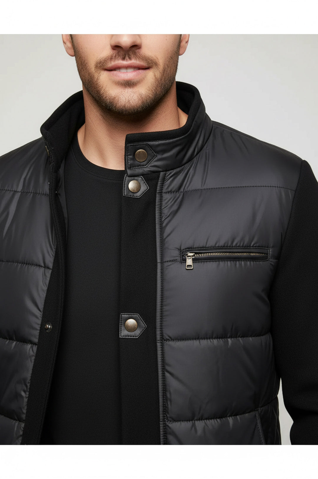 Siyah Kapatmalı Erkek Ceket - Wessi