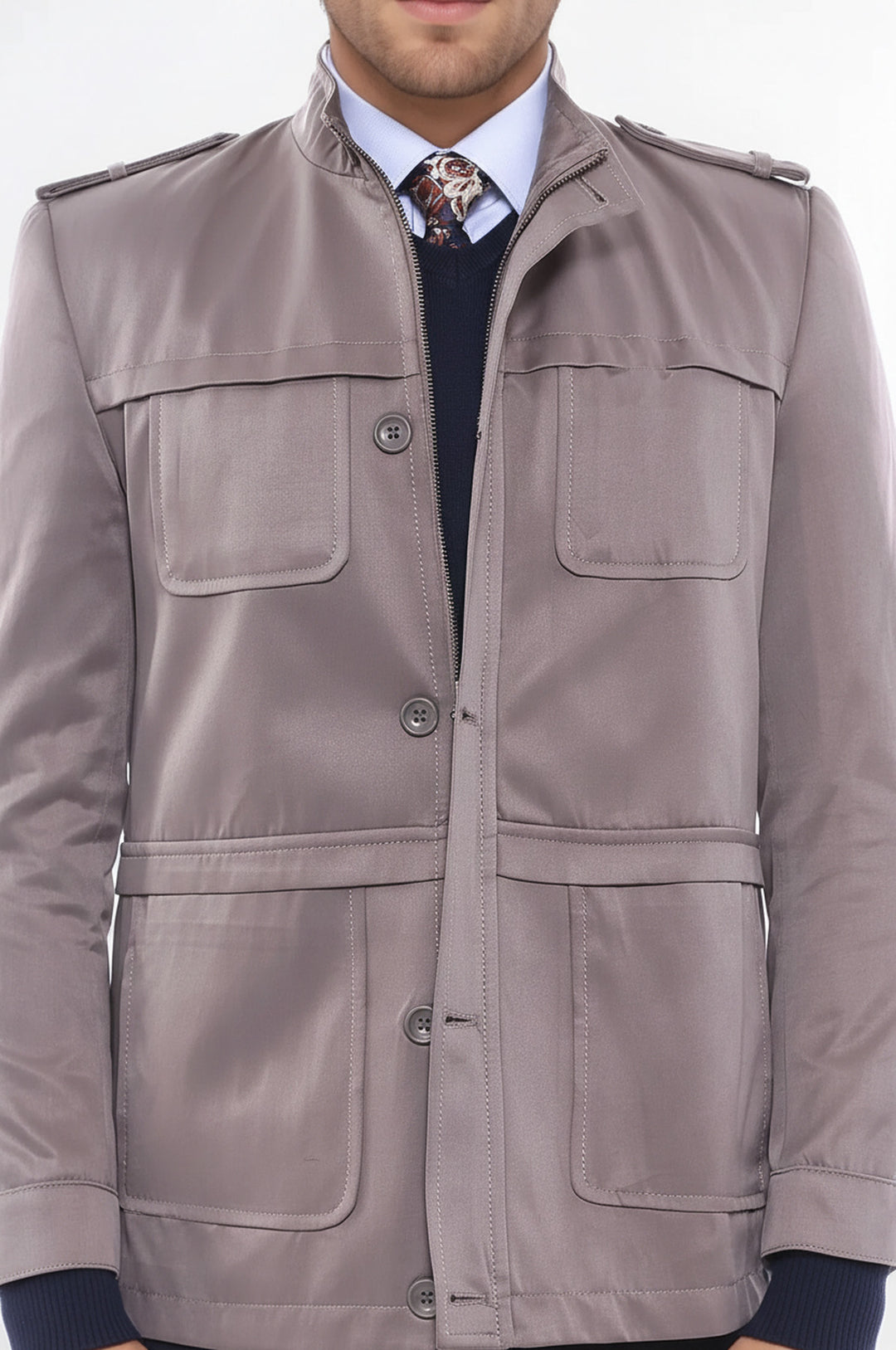 معطف واق من المطر بيج للرجال | ويسي