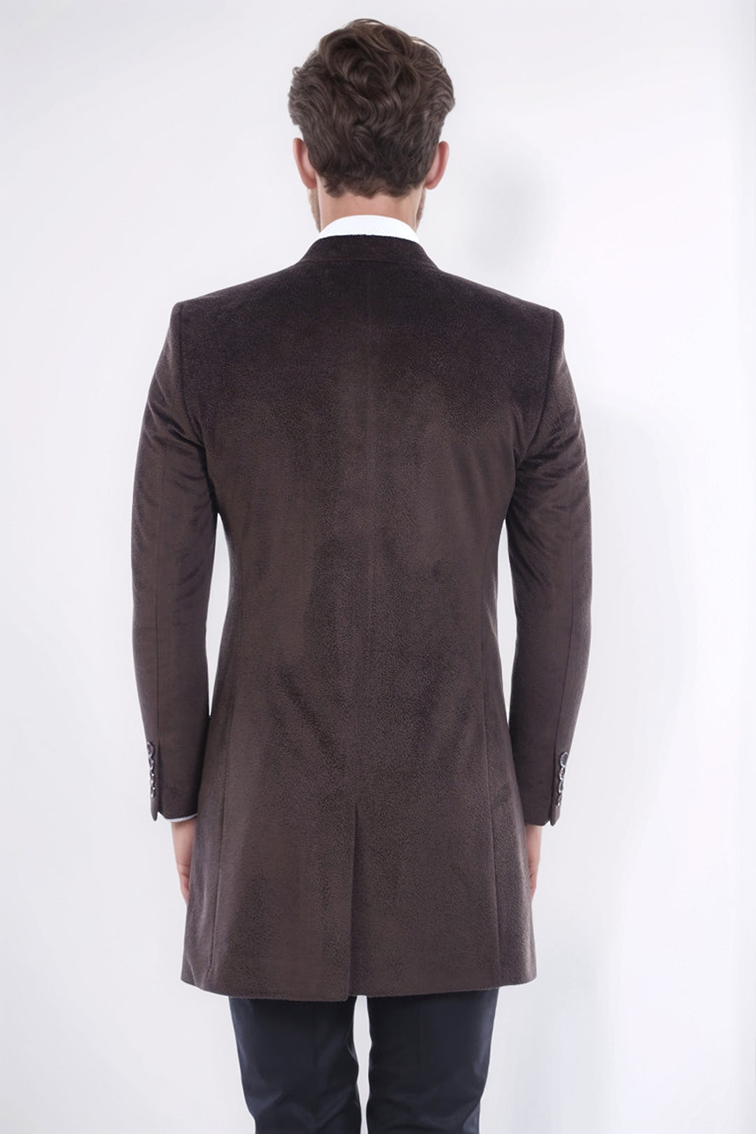 Pike Yaka Kahverengi Erkek Ceket - Wessi