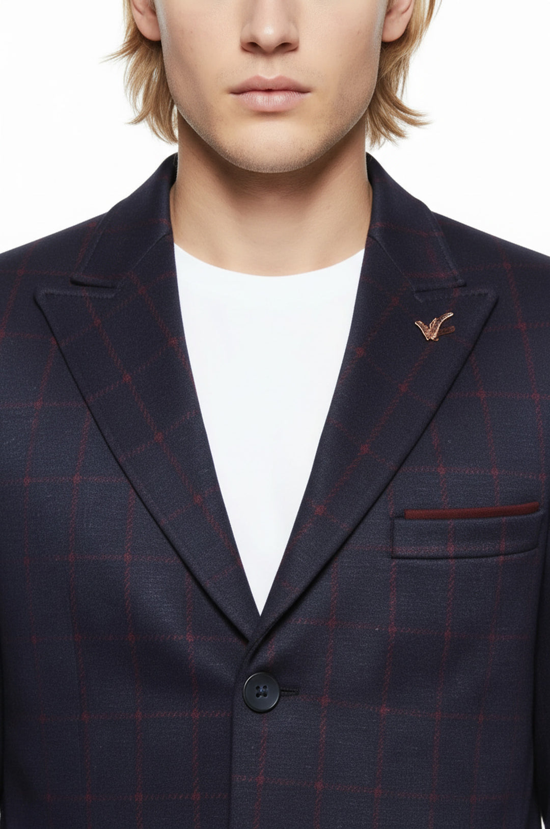 معطف رجالي باللون الأزرق الداكن - ويسي