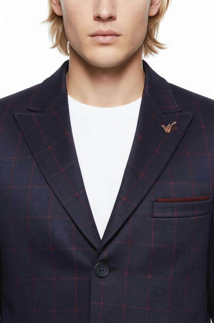 معطف رجالي باللون الأزرق الداكن - ويسي