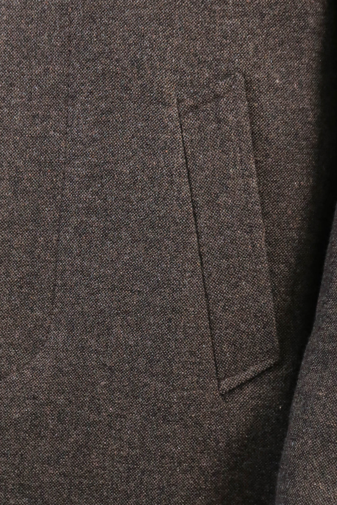 Mandarin Collar Brown Short Coat - Wessi