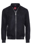 Plain Zippered Pockets Black Men Bomber Coat - Wessi