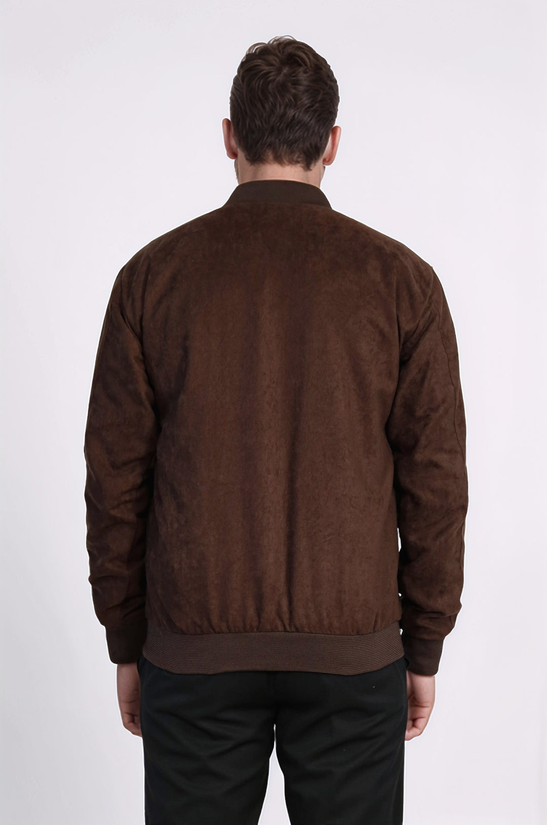 Cazadora bomber marrón con bolsillos y cremallera para hombre - Wessi