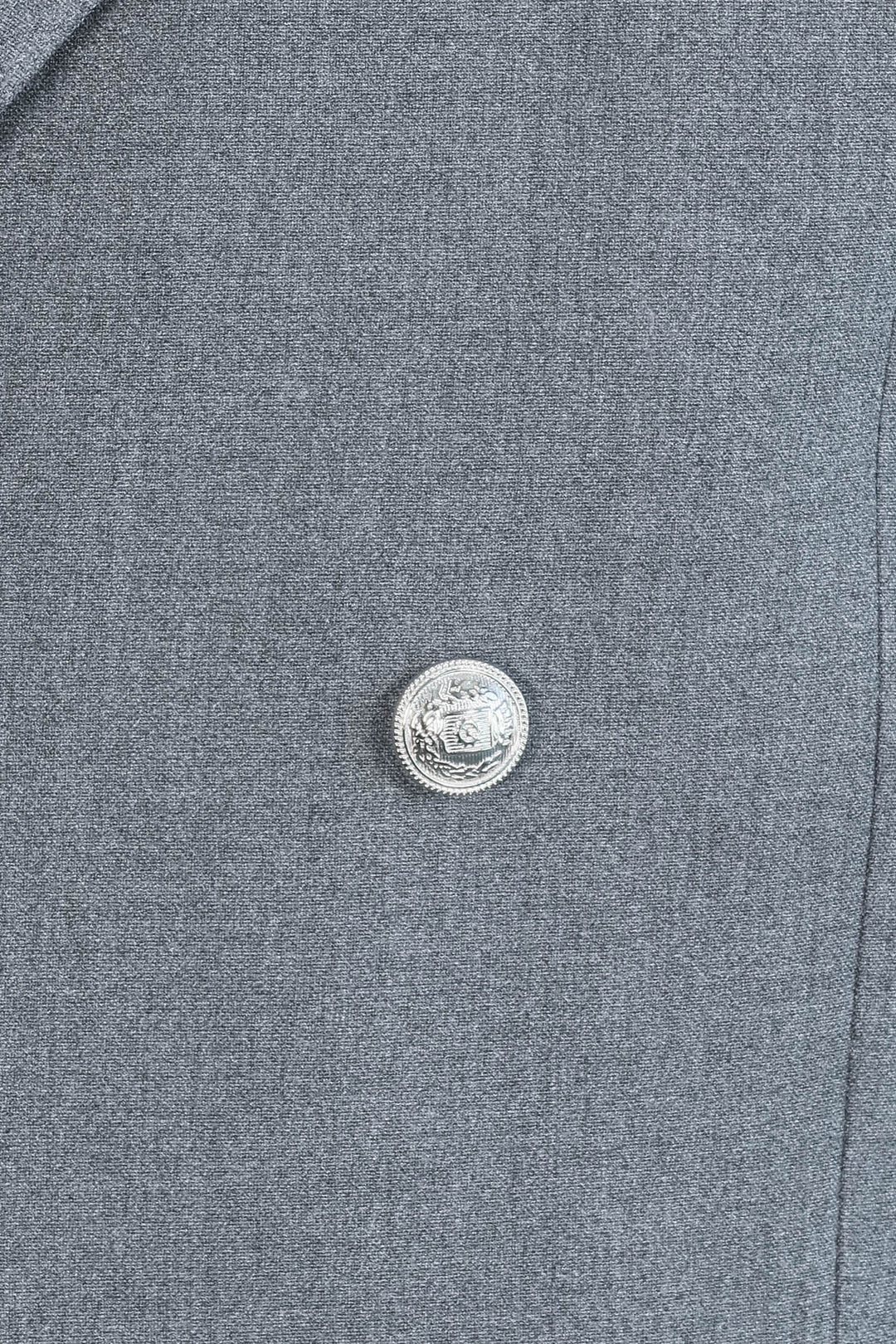 Slim Fit Double-Breasted Grey Men’s Suit with Silver-Tone Metal Buttons – Wessi